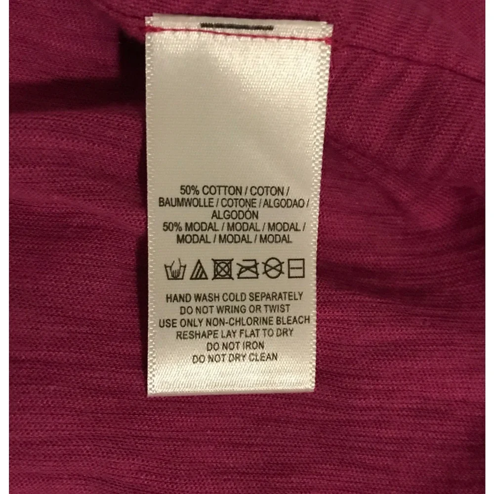Free People We The Free So Easy Flutter Tee XS Raspberry Short Sleeve Boho Top